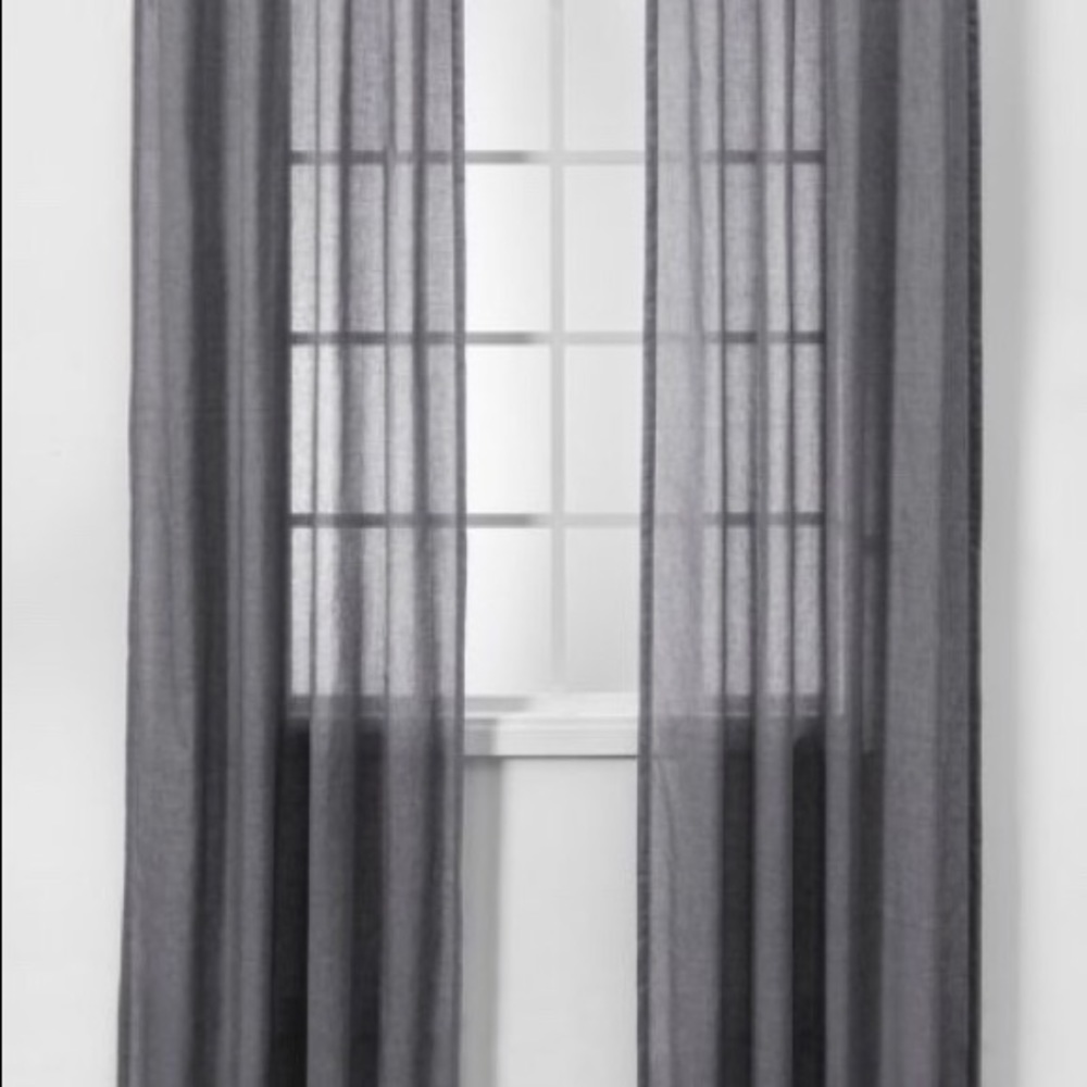2pk- 84 x 42 Curtain Panels Dark Gray